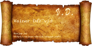 Veiner Dávid névjegykártya